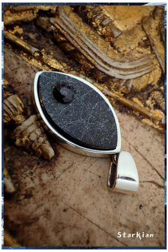 گردنبند شهابسنگ + قاب نقره