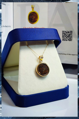 گردنبند شهابسنگ قاب طلا